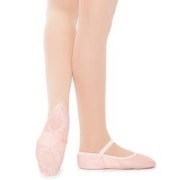 Pink leather ballet shoes