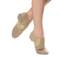 Tan slip-on jazz shoes